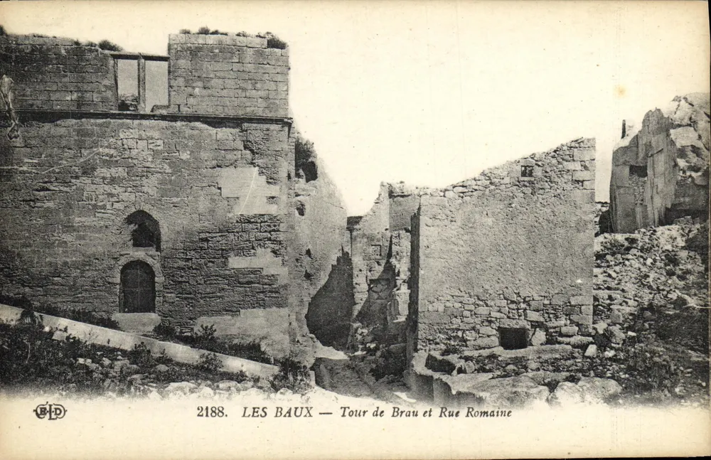 Les Baux — Turm von Brau und Römische Straße — B.P.D. n°2188 - Vorderseite