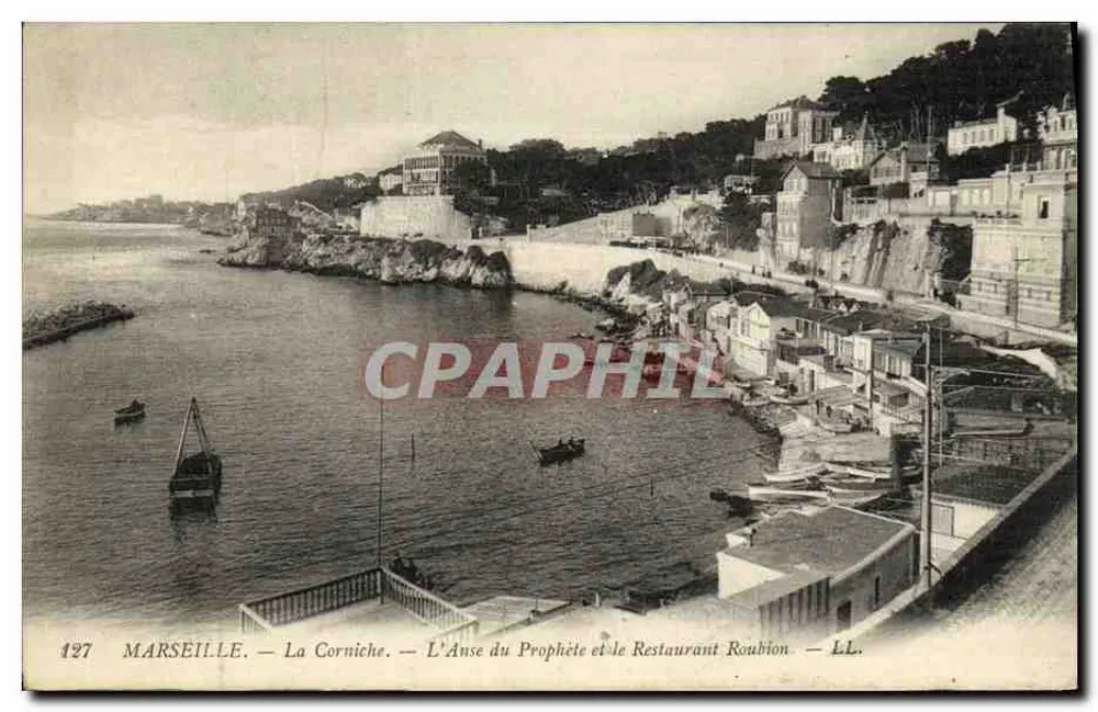 Marseille — Die Corniche — L'Anse du Prophète und das Restaurant Roubion — LL. — N° 197 - Vorderseite