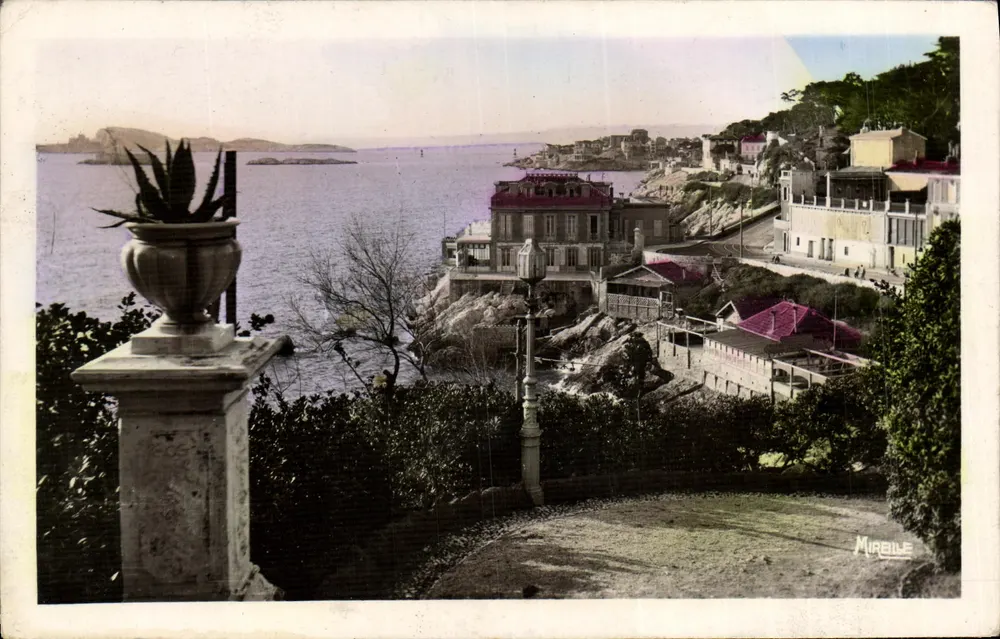 Marseille — Ansicht der Corniche und der Inseln, Ansicht von der Reserve — Edition MIREILLE - Vorderseite