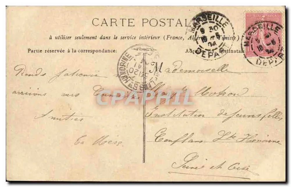 Marselha - Um canto da Pointe-Rouge — C.M. 279 - Verso