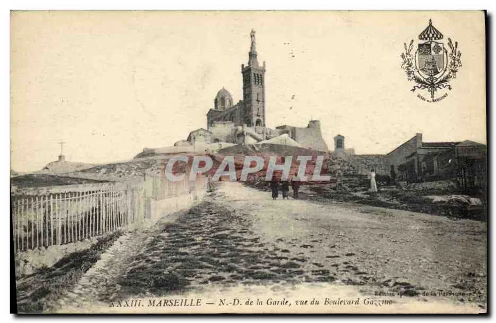 Marseille — N.-D. de la Garde, vue du Boulevard Gazzino — Édition spéciale de la Basse-Région - Recto