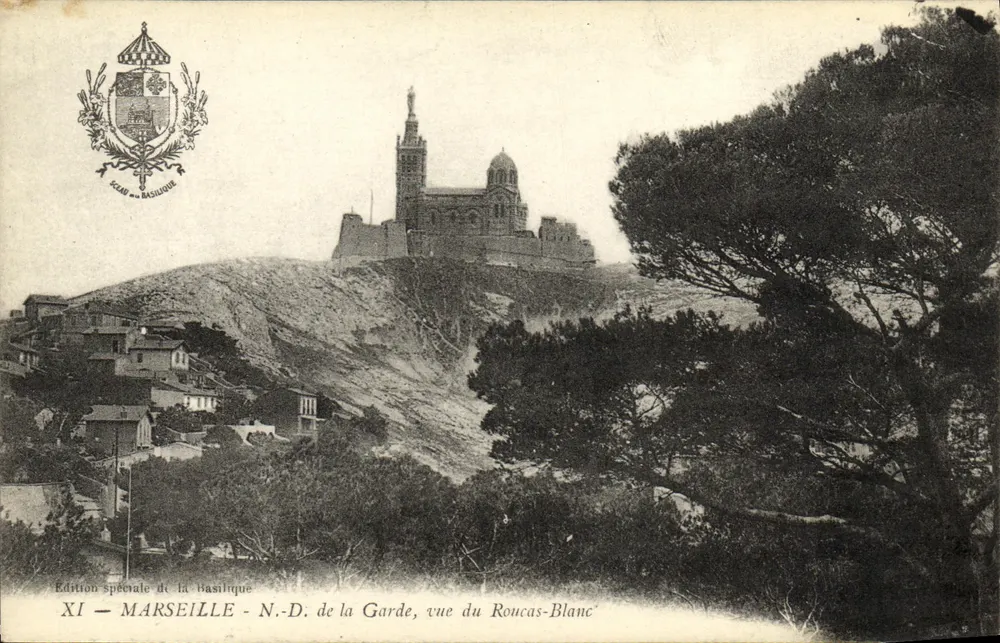 Marseille - N.-D. de la Garde, Ansicht von Roucas-Blanc — Sonderausgabe der Basilika, Nr. XI - Vorderseite
