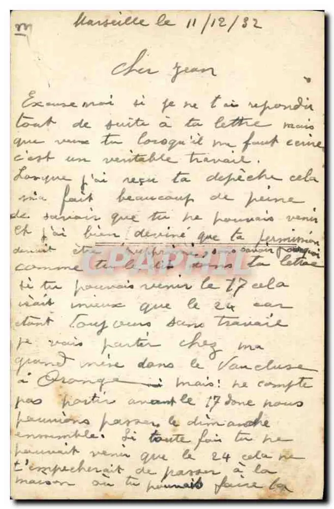 Marseille - 33 - Het Paleis van Justitie — A.T. - Achterkant
