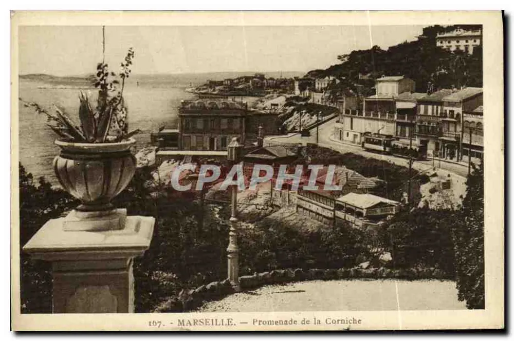 Marseille — Promenada Corniche — Wydawnictwo La Gignone, Marseille - Awers