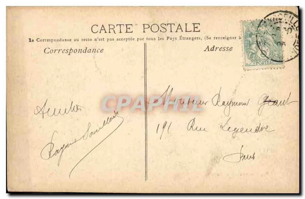 Marseille. 20.- Die neuen Häfen — Generalwarenlager - Marseille - Rückseite