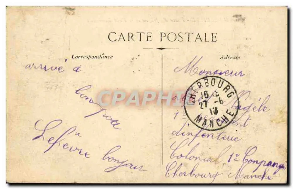 Marseille - Place d'Afrika und die Drehbrücke — Verlag: B. Boubou — Nr. 809 - Rückseite