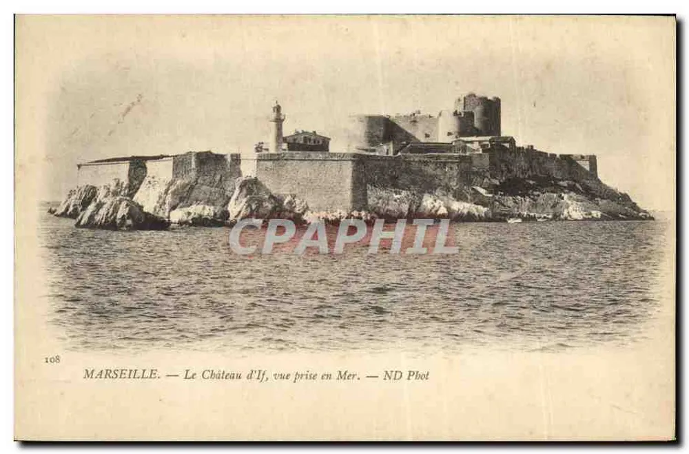 Marseille — Schloss If, Aussicht vom Meer — ND Pbot - Vorderseite