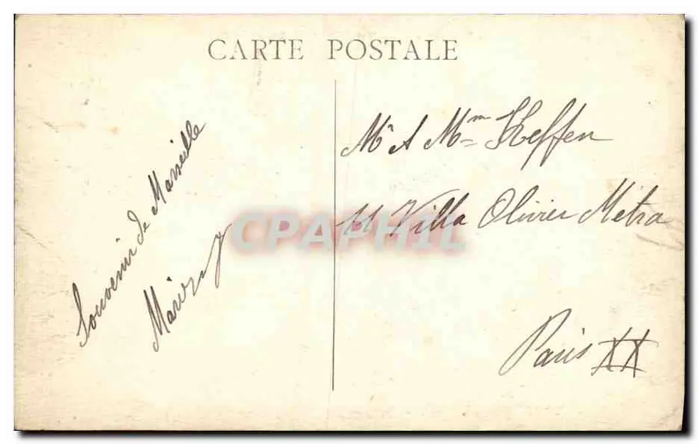 MARSEILLE — Eingang zum Hafen von Joliette. A. B. - Rückseite