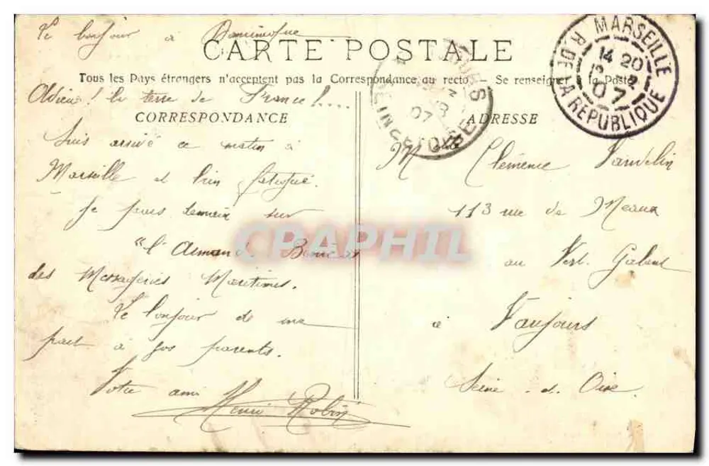 Marseille - Der alte Hafen & N.-D. de la Garde — Phot. R. Tacon, n°41 - Rückseite