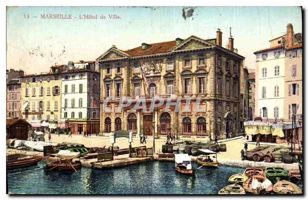 Marseille - L'Hôtel de Ville — éditeur anonyme, n° 13 - Frente