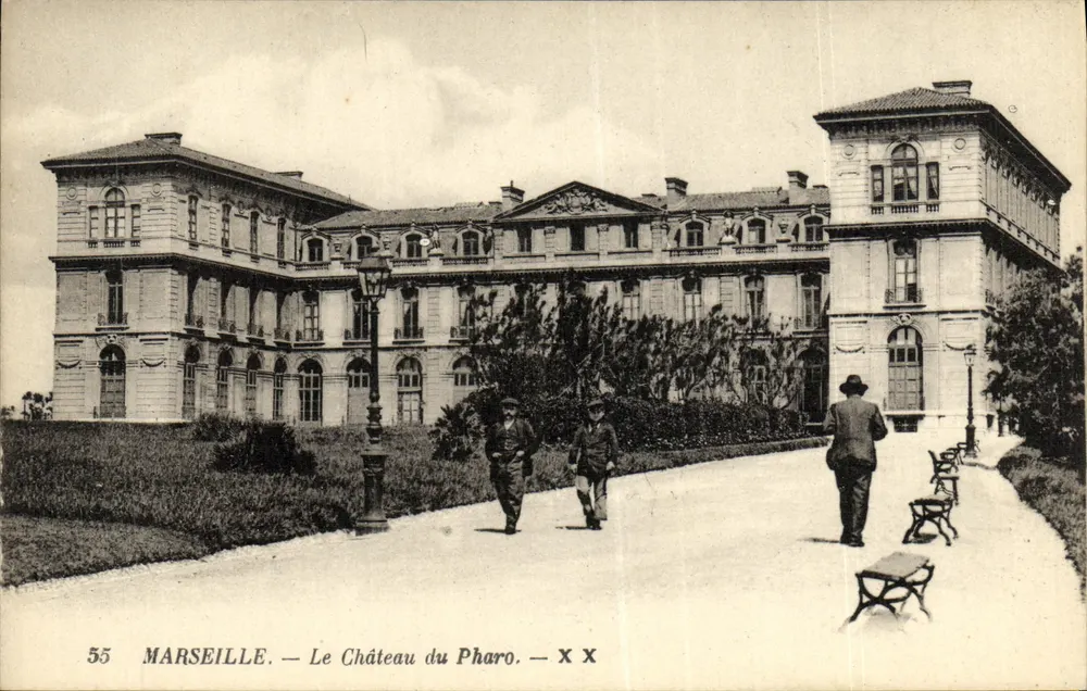 Marselha — O Castelo do Pharo — Editor Lévy Frères e Cie, Paris, n° 55 - Frente