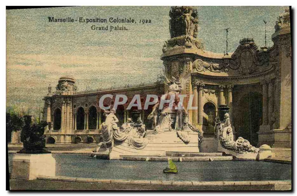 Marseille - Exposição Colonial, 1922 - Grand Palais - Frente