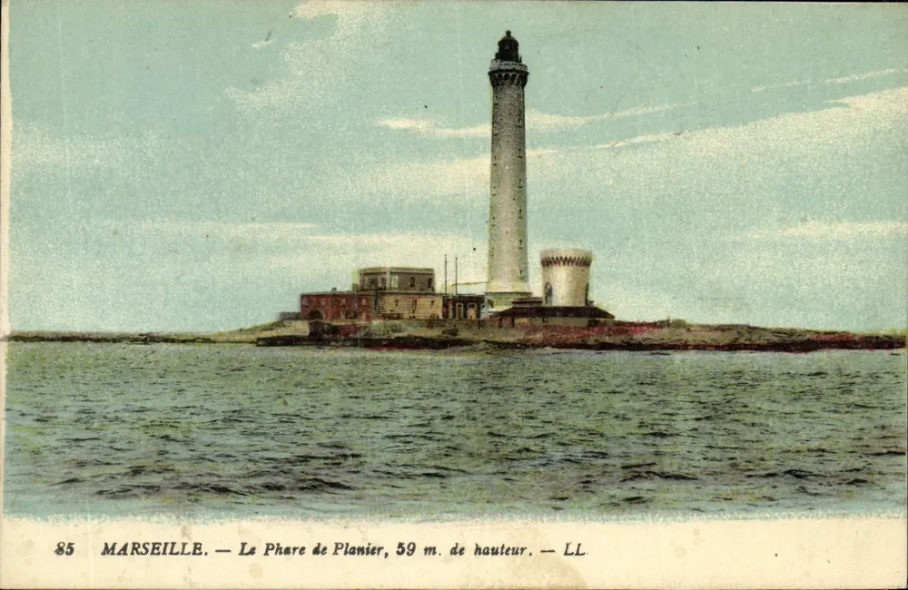 Marselha — O Farol de Planier, 59 m. de altura — LL - Frente