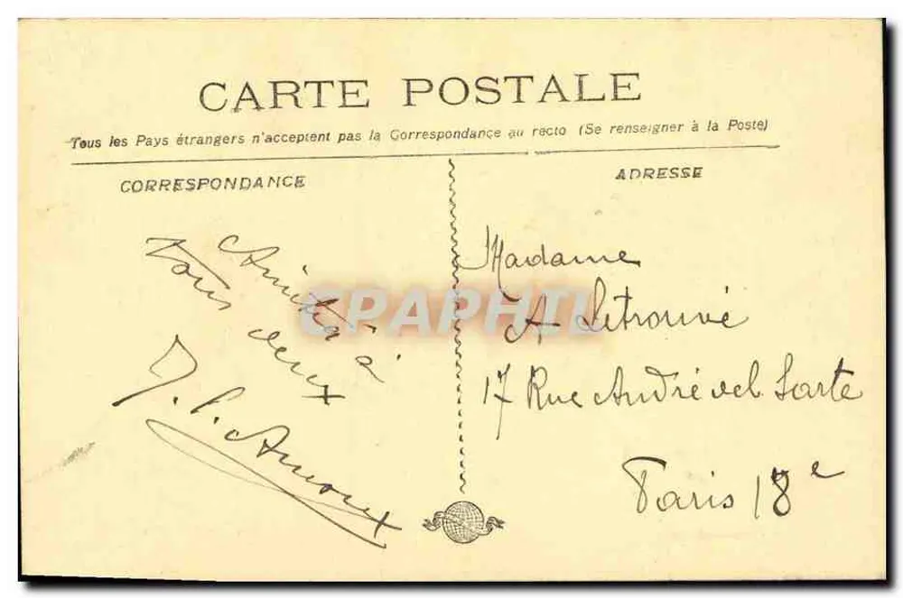 Marseille - La Caserne St-Charles — Verlag unbekannt, Nr. 12 - Rückseite