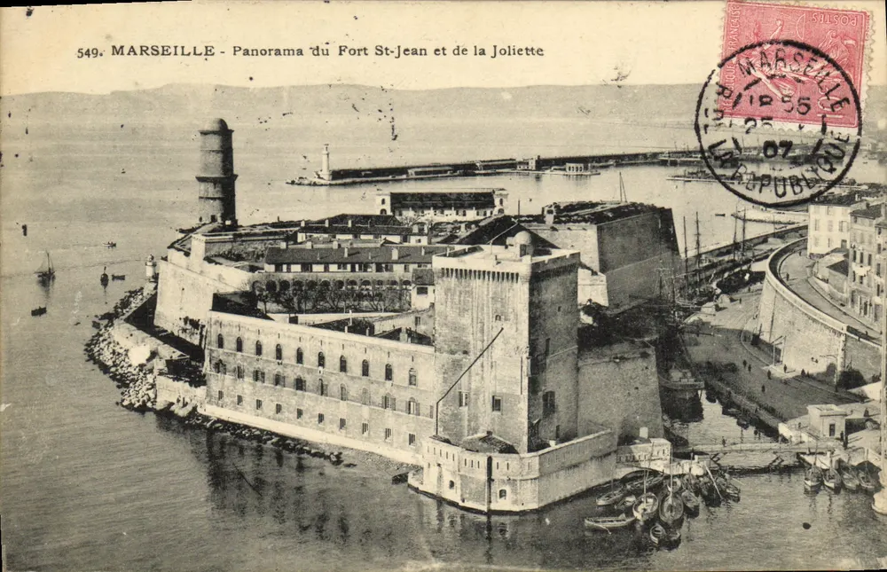 Marseille - Panorama des Forts St-Jean und Joliette — Verleger Atelier de Phototype Quenou - Vorderseite