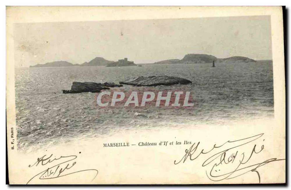 Marselha — Castelo de If e as Ilhas — B. F., Paris - Frente