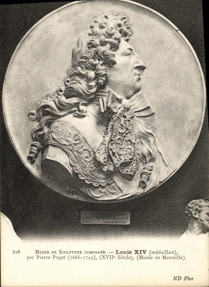 Louis XIV — Medaille von Pierre Puget — Museum von Marseille - Vorderseite