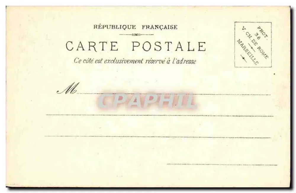Marseille — La Canebière — PH.A. - Verso