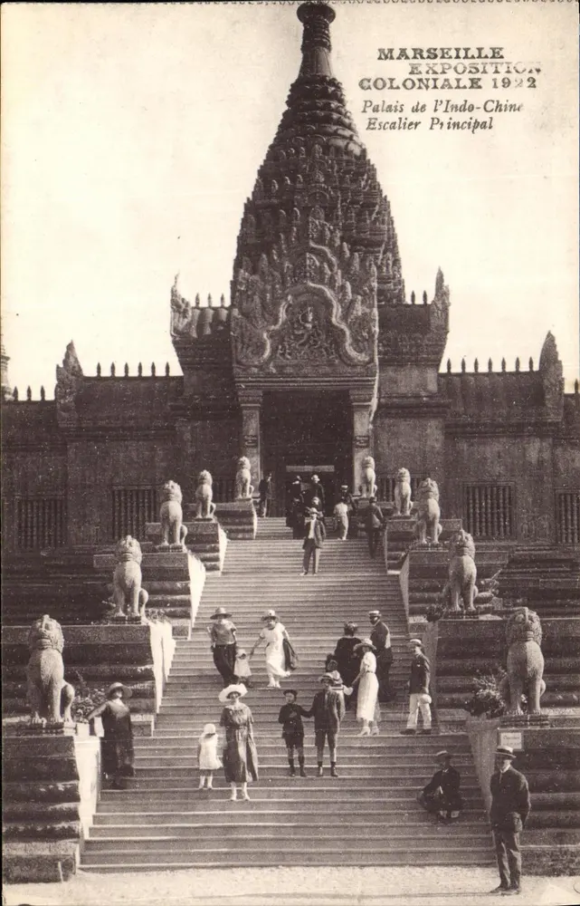 Marseille — Kolonialausstellung 1922 — Palast der Indochina, Haupttreppe - Vorderseite