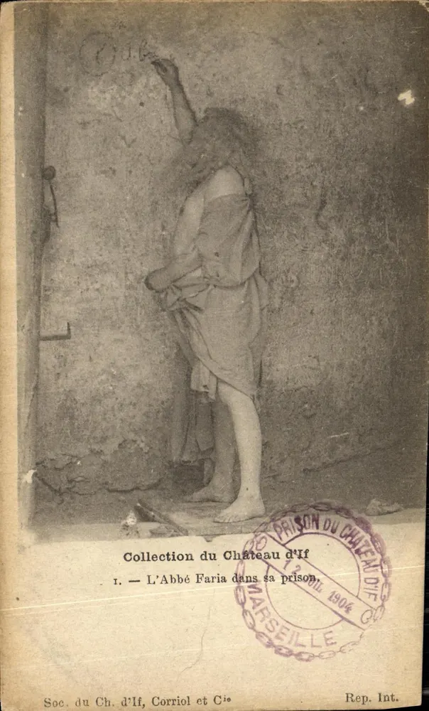 Abbé Faria in seiner Gefängnis — Schloss If — Soc. du Ch. d'If, Corriol et Cie - Vorderseite