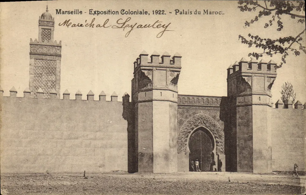 Marseille - Kolonialausstellung, 1922. - Palast von Marokko. - Palast von Marokko - Vorderseite