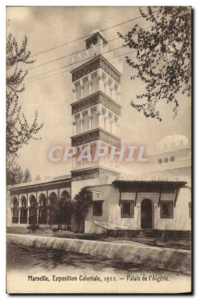 Marseille, Kolonialausstellung, 1922 — Palast Algeriens - Vorderseite