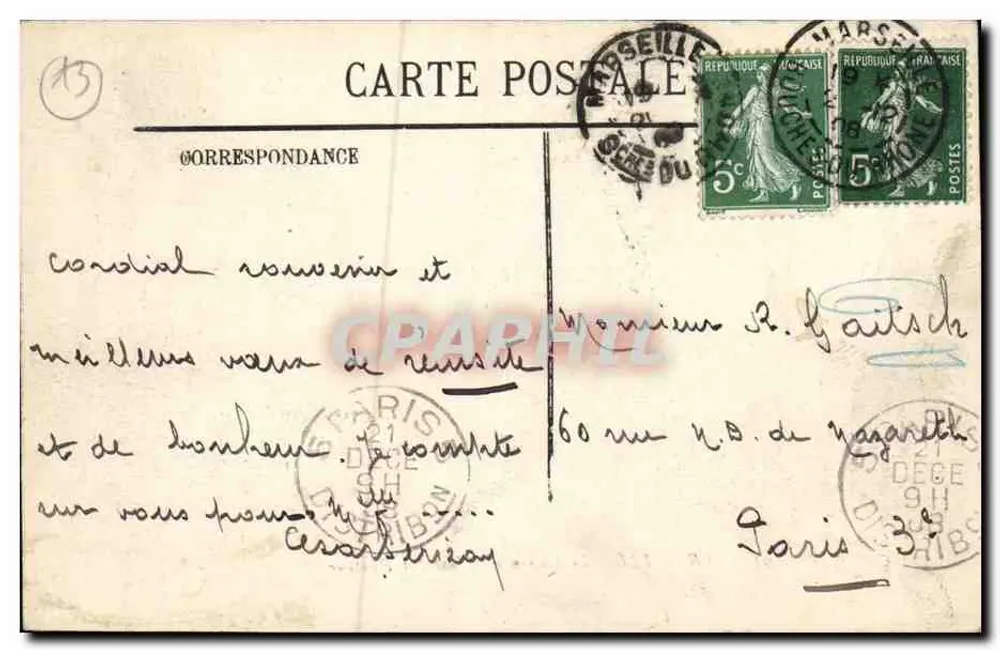 Marselha — O Farol e o Instituto Pasteur — Graphiti, n° 91 - Verso