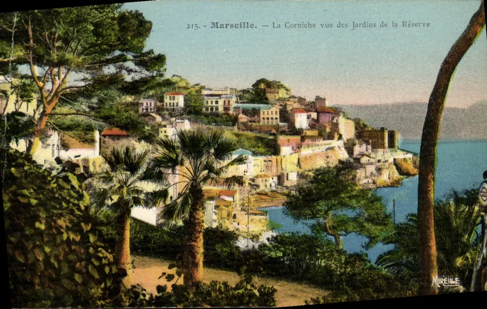 Marseille — Die Corniche aus den Jardins de la Réserve — Édition Mireille - Vorderseite