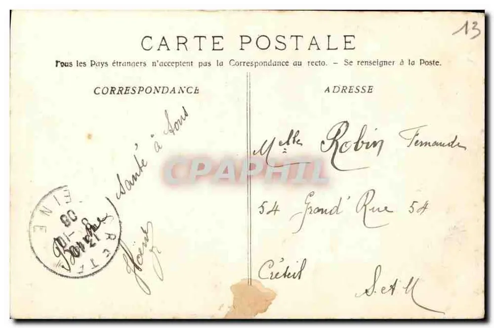 Marselha - Exposição Colonial - Torre do Camboja — Editor E. Lacour, n°61 - Verso