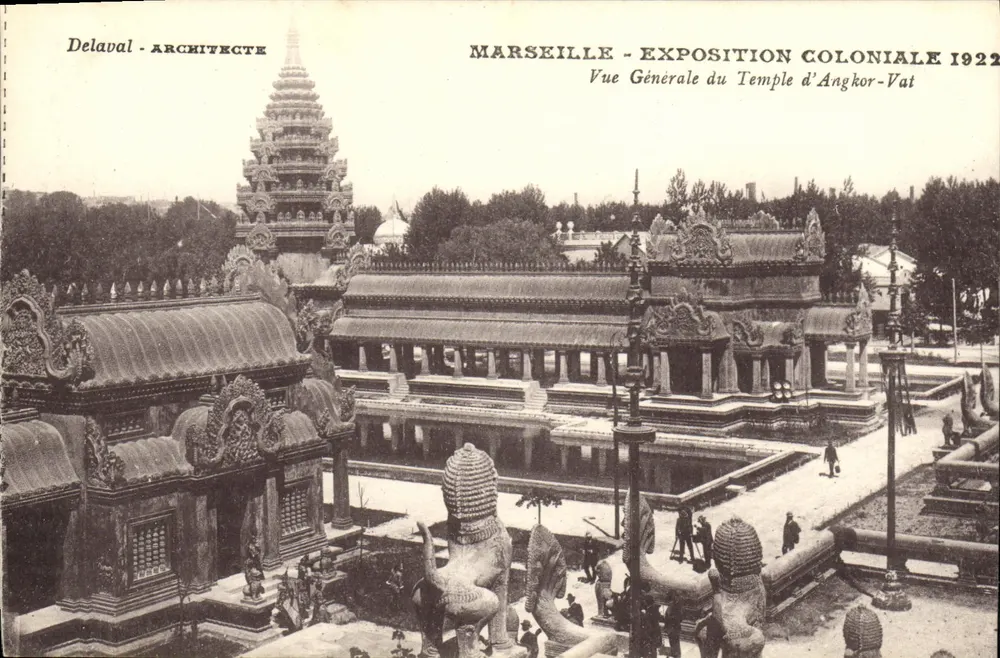 Marseille - Kolonialausstellung 1922 - Allgemeiner Blick auf den Tempel von Angkor Wat - Vorderseite