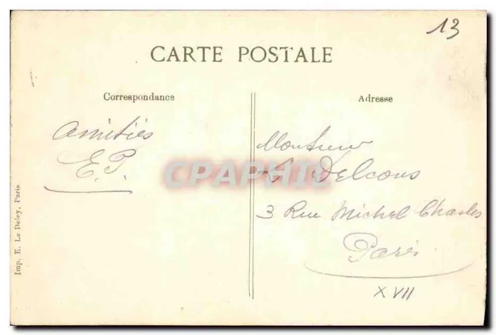 Marseille — A doca e o farol — ELD, n° 2480 - Verso