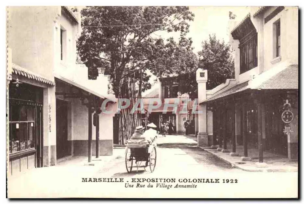 Marseille. Kolonialausstellung 1922 — Eine Straße im Annamiten Dorf - Vorderseite