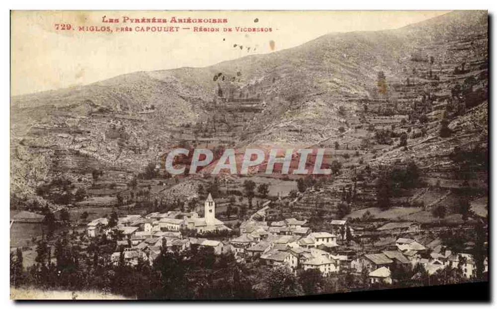 Miglos, perto de Capoulet — Região de Vicdessos — Os Pirineus Ariégeois — n°729 - Frente
