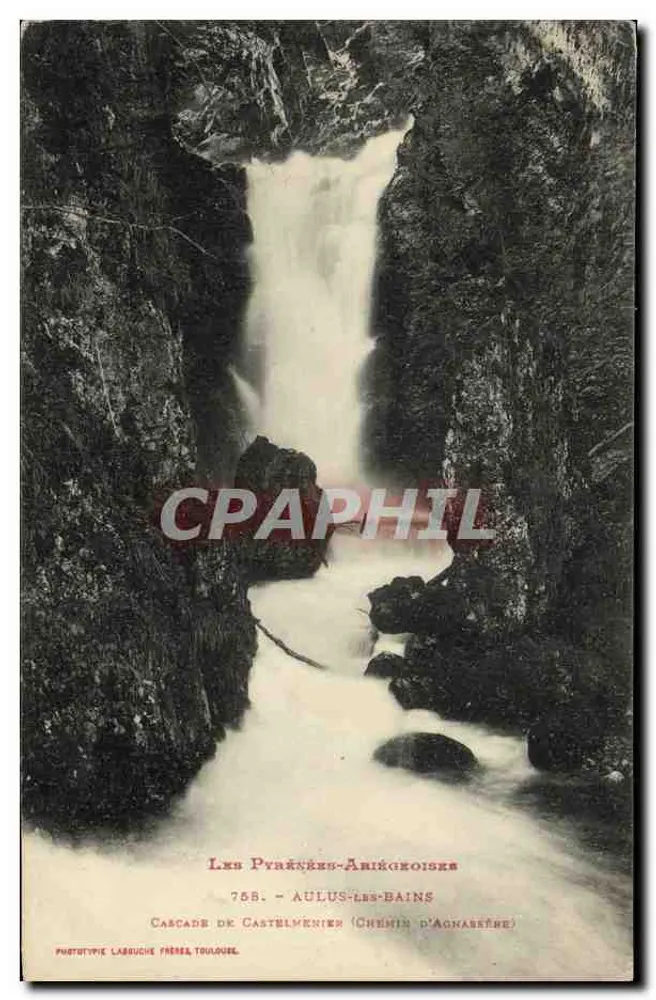 Castelmenier-Wasserfall — Aulus-les-Bains — Phototypie Labuché, Toulouse - Vorderseite