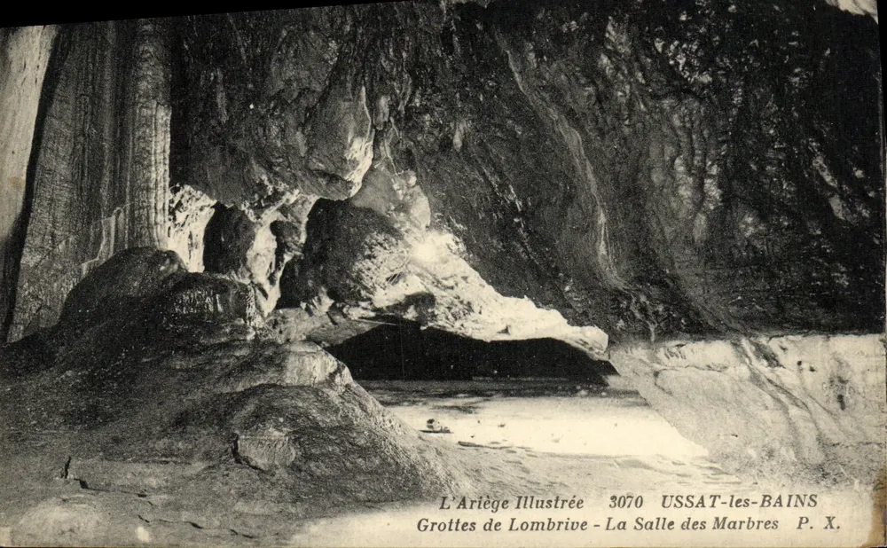 Lombriève-Höhlen - Die Marmorhalle — L'Ariège Illustrated, n° 3070, Ussat-les-Bains - Vorderseite