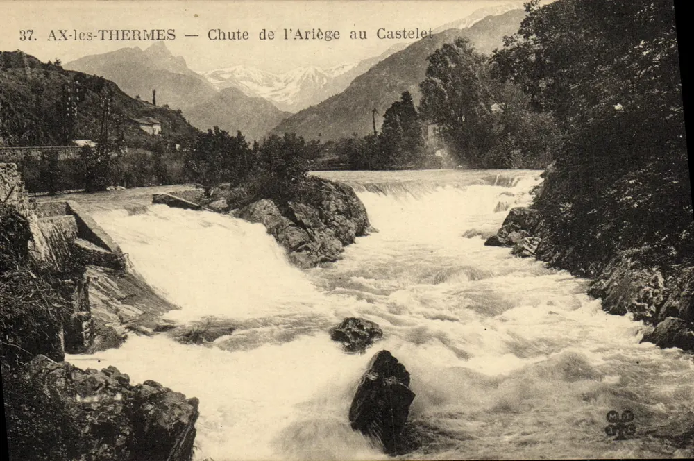AX-les-THERMES — Cachoeira do Ariège no Castelet — n°37 - Frente
