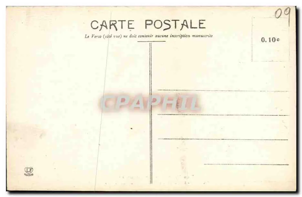 Parc du Teich — vue du parc bordé d'arbres — éditeur Phototypie Labouche Frères, Toulouse, n° 466 - Verso