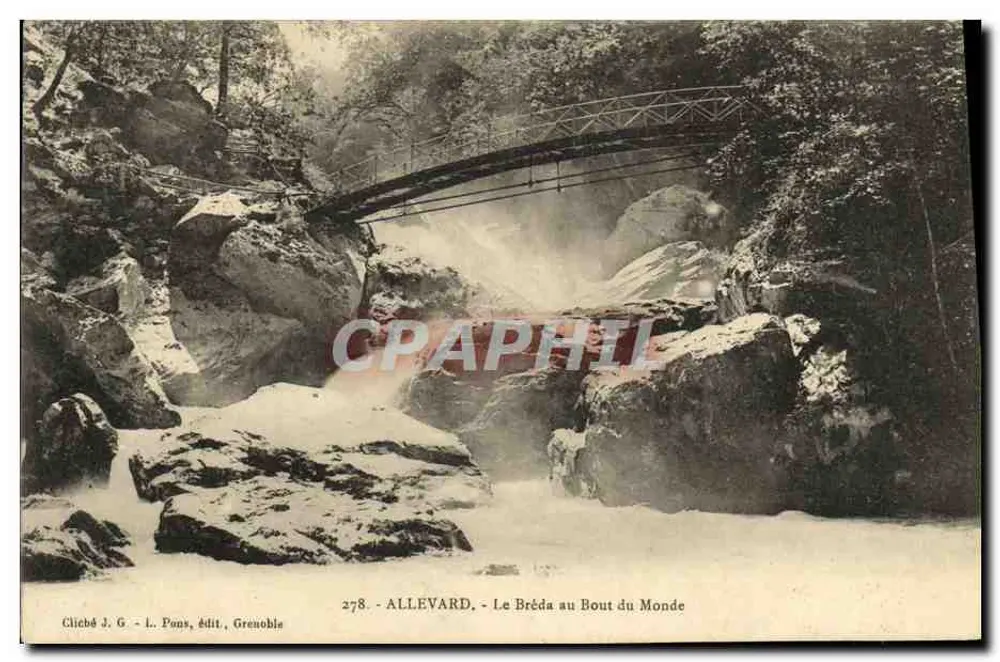 Allevard - A View of Le Bréda au Bout du Monde — Cliché J. G. - L. Pons, Grenoble, n°278 - Frente