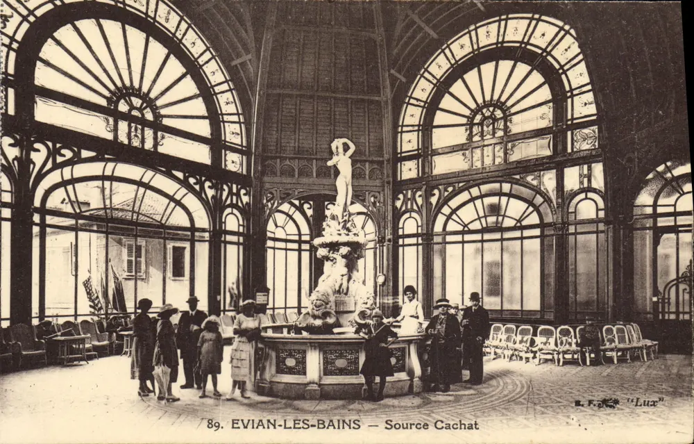 Evian-les-Bains — Fonte Cachat — E.F.C. 'Lux' n°89 - Frente