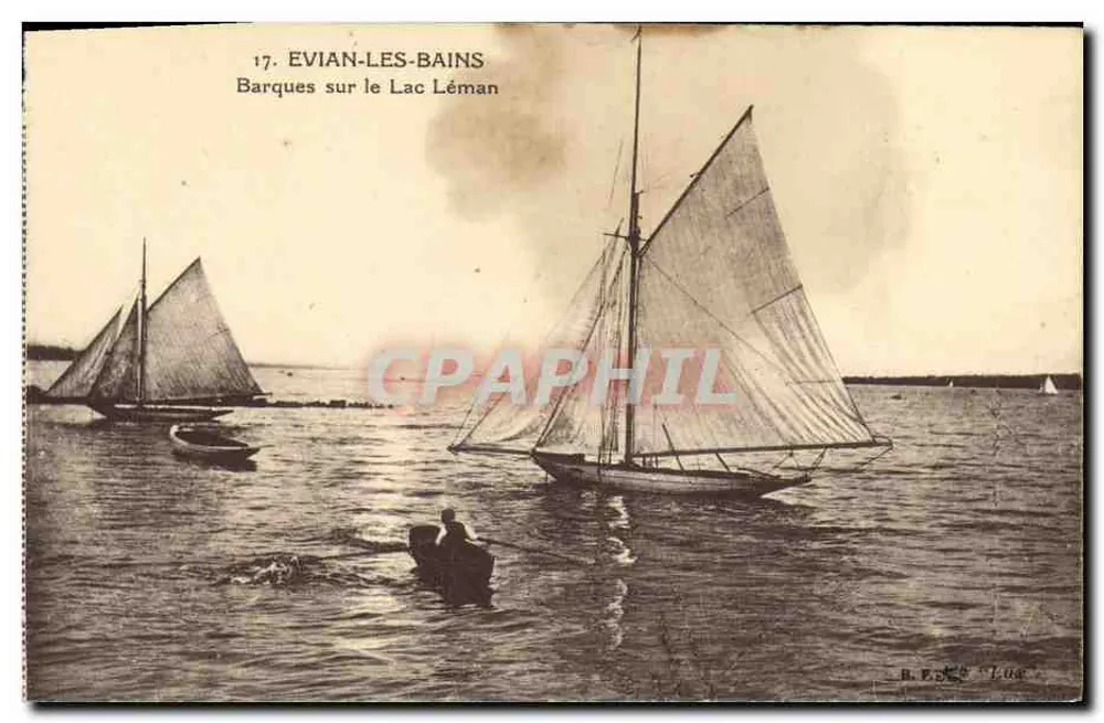 Evian-les-Bains — Boote auf dem Lac Léman — B. ESSAULT, n°17 - Vorderseite
