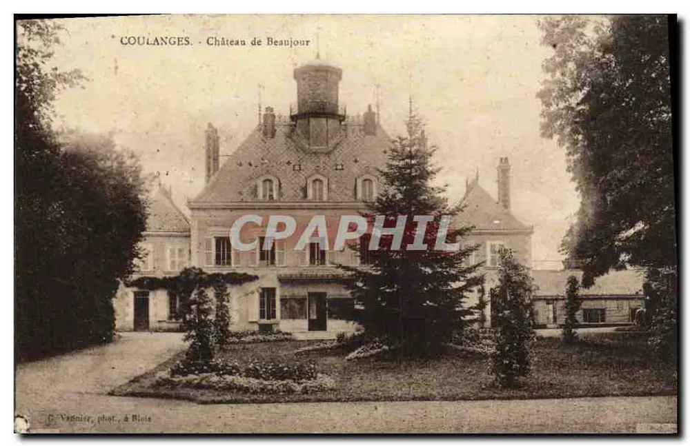 Coulanges - Castelo de Beaujour — F. Vennier, fot. em Blois - Frente