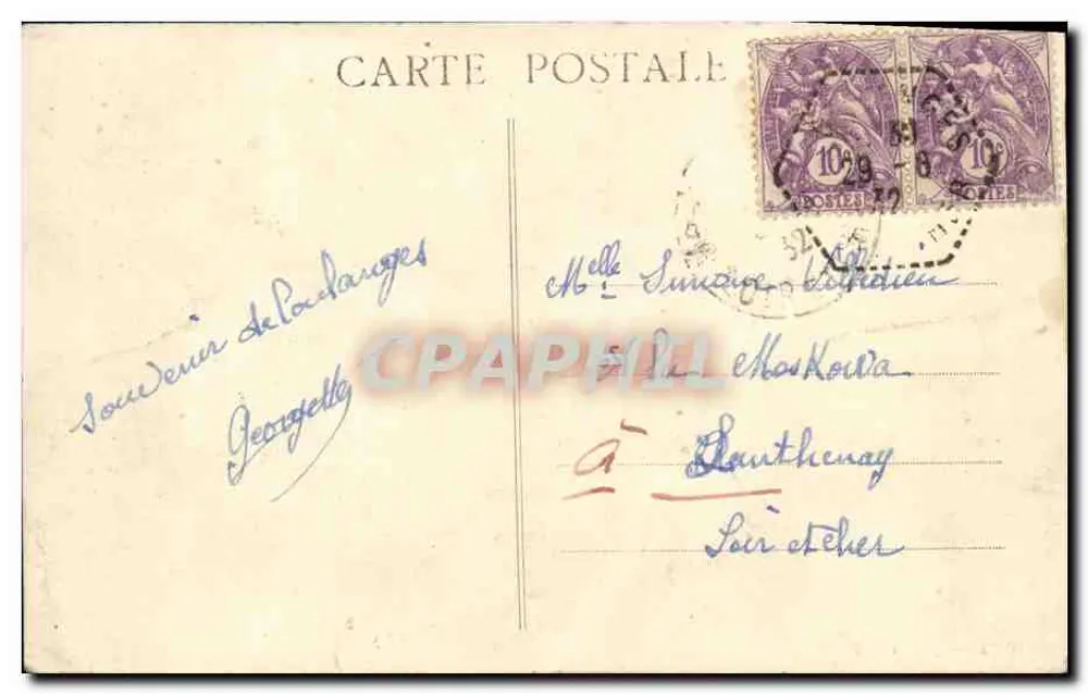 Coulanges - Castelo de Beaujour — F. Vennier, fot. em Blois - Verso