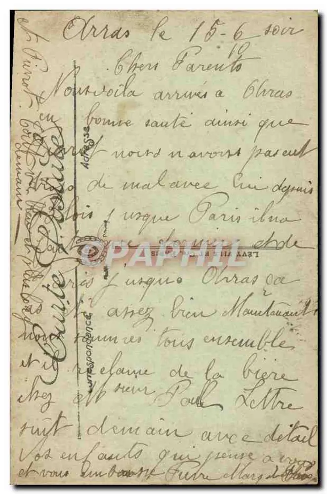 Arras — Rue Gambetta e a Estação — LL - Verso