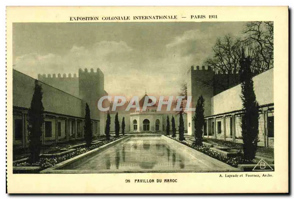 Pavillon von Marokko — Internationale Kolonialausstellung — Paris 1931 — A. Laprade et Fournéz, Archs. - Vorderseite