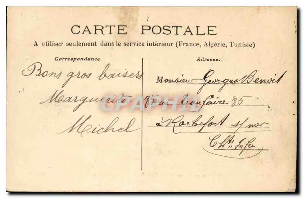 Übergabe des Kommandos des Vizeadmirals, Chef der Mittelmeeresflotten — Sammlung A. Coutuner - Rückseite