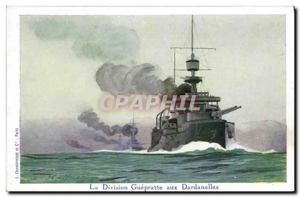 Die Guépratte-Abteilung bei den Dardanellen — Verlag L. Chambrelien et C° - Paris - Vorderseite