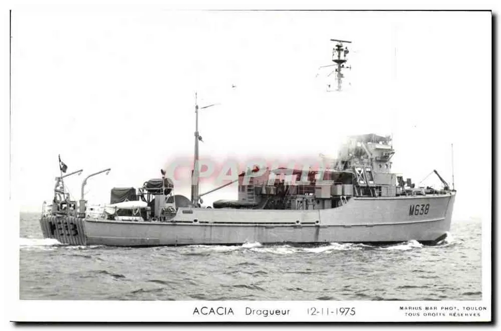 ACACIA Dragador — 12-11-1975 — Marius Bar Phot, Toulon - Frente