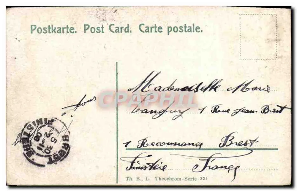S.M.S. „Adalbert“ — cruzador da marinha imperial austríaca — Th. E. L. Theochrom-Série 321 - Verso