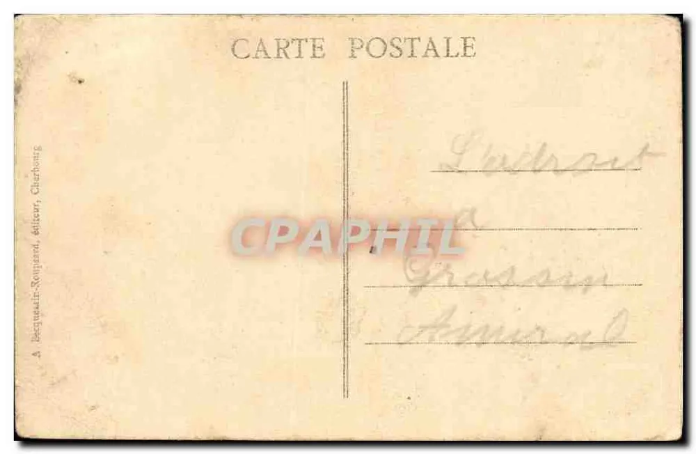 Cherbourg — Der Torpedoboote "L'Adroit" — A. Bescuquatre-Rouyvard, Verlag, Cherbourg - Rückseite