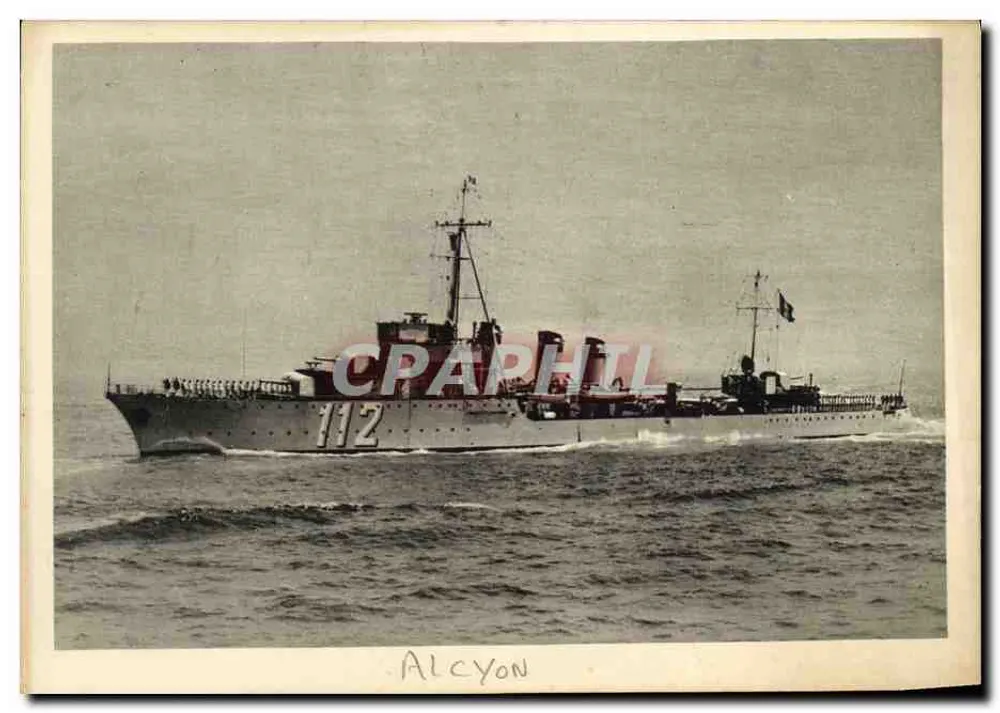 Torpilleiro ALCYON — 1.500 toneladas — Hélio M. Lescuyer, Lyon - Frente